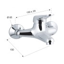 Rubinetto vasca remer cromato - serie kiss Remer K01
