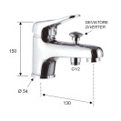 Rubinetto lavabo/vasca remer - serie kiss Remer K04