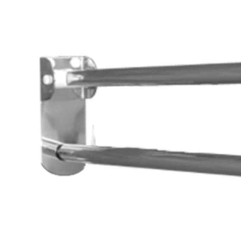 Maniglione barra ribaltabile con piastra lunga e porta rotolo cm 70 inox lucido Goman XB71/93