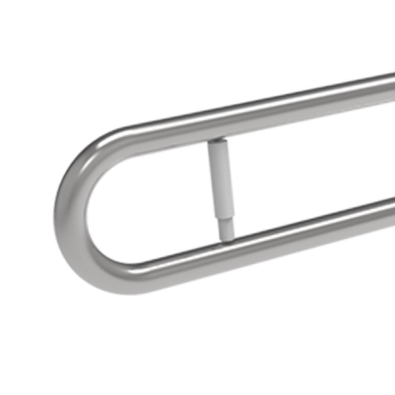 Barra maniglione ribaltabile cm 83 con porta rotolo inox bianco Goman XB83P/01