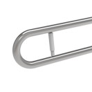 Barra maniglione ribaltabile cm 83 con porta rotolo inox bianco Goman XB83P/01