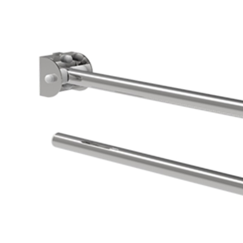 Barra maniglione ribaltabile cm 83 con porta rotolo inox bianco Goman XB83P/01