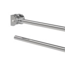 Barra maniglione ribaltabile cm 83 con porta rotolo inox bianco Goman XB83P/01