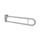 Barra maniglione ribaltabile cm 83 con porta rotolo e piastra lunga inox satinato Goman XB83PL/91