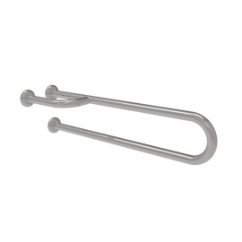 Barra maniglione fissa e piede cm80 inox lucido Goman XB03U/93