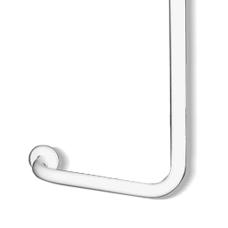 Maniglia sicurezza goman verticale e laterale dx inox bianco Goman X3565D/01