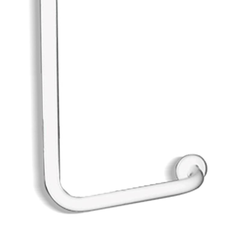 Maniglia verticale sx cm 35x65 inox bianco goman, bgani disabili e terza eta Goman X3565S/01