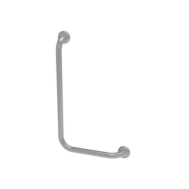 Maniglia verticale sinistra cm 35x65 inox lucido per bagni disabili ed anziani Goman X3565S/93