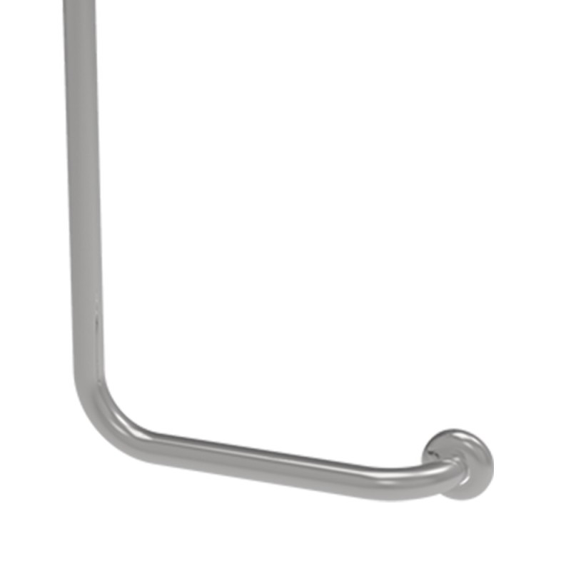 Maniglia verticale sinistra cm 35x65 inox lucido per bagni disabili ed anziani Goman X3565S/93