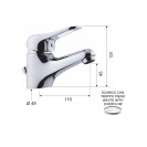 Miscelatore lavabo remer serie kiss comato Remer K11