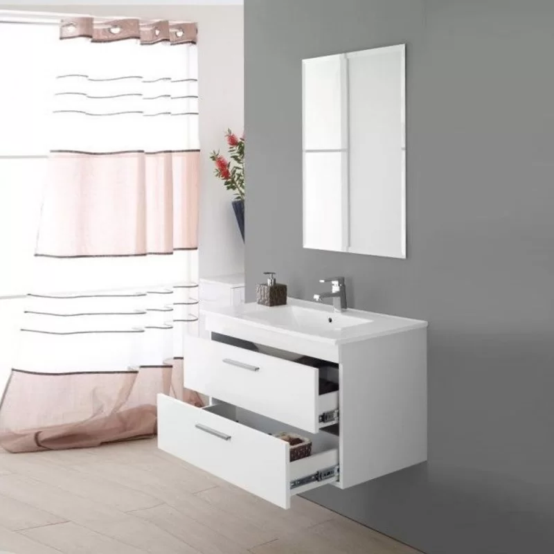 Mobile bagno sospeso 80cm 2 cass.- stella Feridras 799005 Mobile bagno sospeso 80cm 2 cass.- stella Feridras 799005