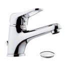 Rubinetto lavabo con scarico in plastica e bocca lunga - serie kiss Remer K10LP