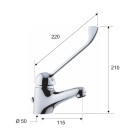 Rubinetto lavabo con leva clinica remer - serie kiss Remer K14
