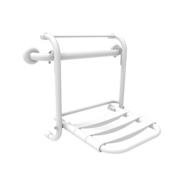 Sedile antibatterico ribaltabile asportabile inox bianco con doghe Goman X831/01