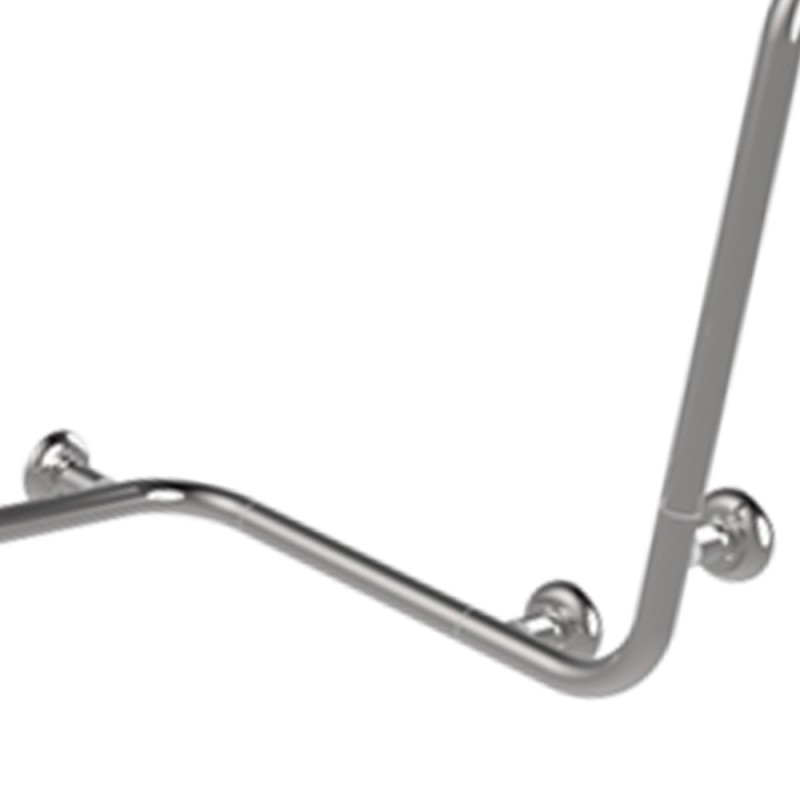 Maniglia angolare con verticale laterale universale 110x60x60h inox lucido Goman XA15U/93