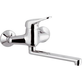 Miscelatore lavello a muro con bocca lunga, serie kiss Remer K41