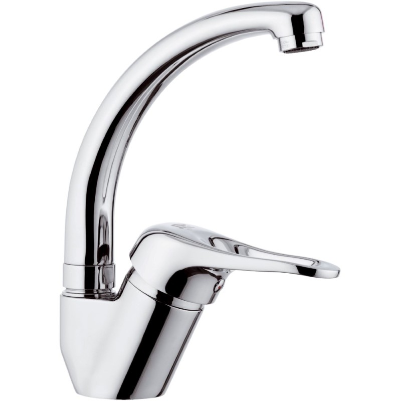 Rubinetto per lavello con bocca alta girevole, modello corto, tipo lusso - serie kiss Remer K42C