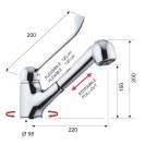 Rubinetto per lavello con leva lunga e doccia estraibile a getto variabile - serie kiss Remer K47LL
