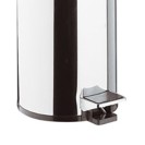 Pattumiera cilindrica 26 cm cromata con apertura a pedale Remer RB501