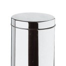 Pattumiera cilindrica 29 cm cromata con apertura a pedale Remer RB502