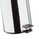 Pattumiera cilindrica 29 cm cromata con apertura a pedale Remer RB502