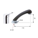 Mixer per acconciatore completo con doccia estraibile - serie kiss Remer K66
