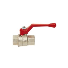 Valvola a sfera f.f. disponibile in diverse misure con leva rossa RR 360FF