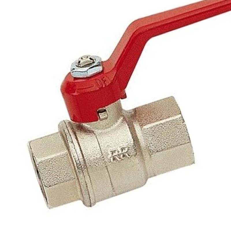 Valvola a sfera f.f. disponibile in diverse misure con leva rossa RR 360FF