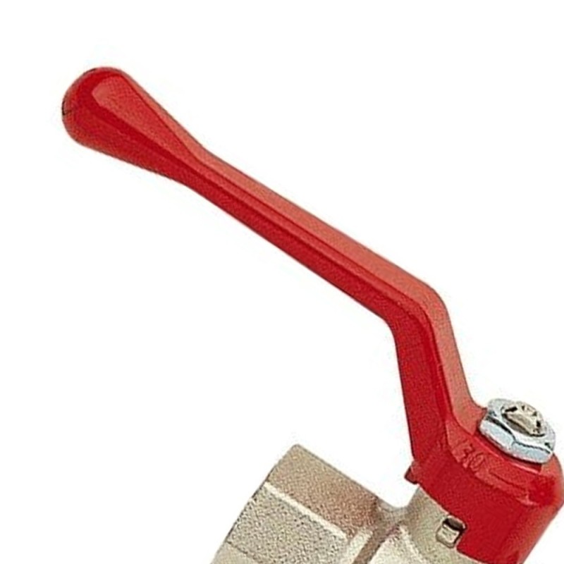 Valvola a sfera f.f. disponibile in diverse misure con leva rossa RR 360FF
