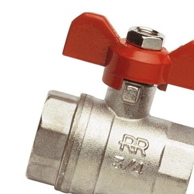 Valvola a sfera f.f. con maniglia a farfalla RR 365FF