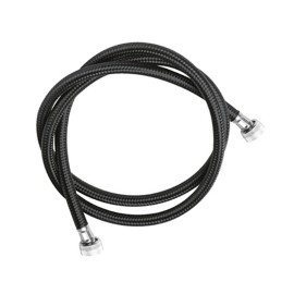 Flessibile per doccia in nylon nero doppia ghiera RR 332NY