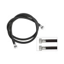 Flessibile per doccia in nylon nero doppia ghiera RR 332NY