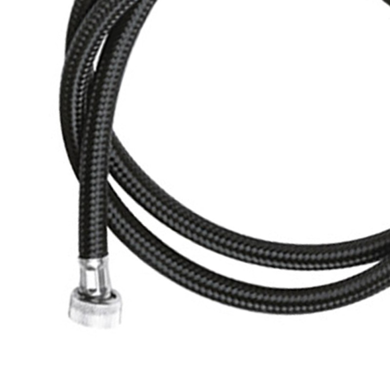 Flessibile per doccia in nylon nero doppia ghiera RR 332NY