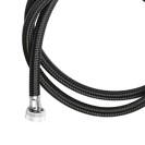 Flessibile per doccia in nylon nero doppia ghiera RR 332NY