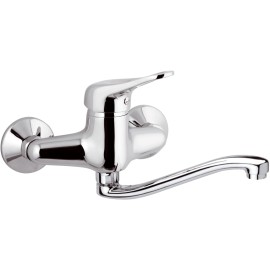 Rubinetto per lavello cucina a parete con bocca girevole, serie kiss Remer K41S