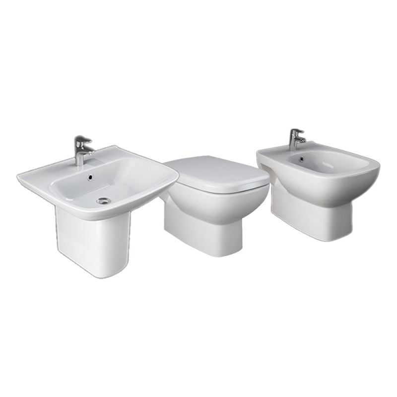 Set sanitari sospesi con lavabo - Serie River Idrobric setriversospeso Set sanitari sospesi con lavabo - Serie River Idrobric setriversospeso
