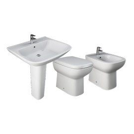 Set sanitari filo muro a terra con lavabo - Serie River Idrobric setriver