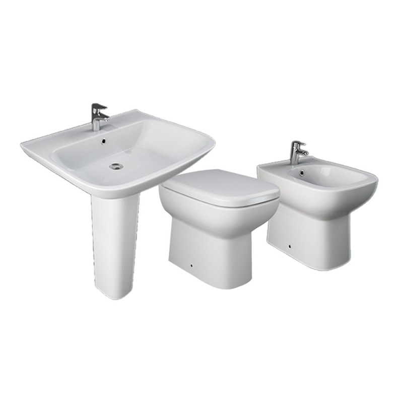 Set sanitari filo muro a terra con lavabo - Serie River Idrobric setriver Set sanitari filo muro a terra con lavabo - Serie River Idrobric setriver