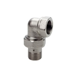 Bocchettone a 3 pezzi curvo cromato RR 462CR X