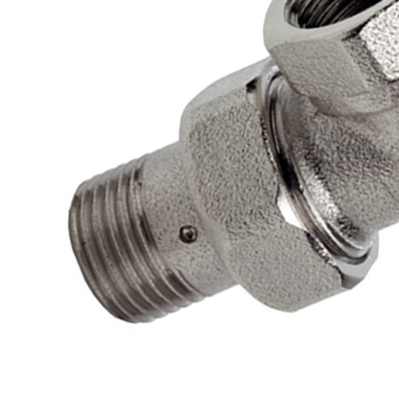 Bocchettone a 3 pezzi curvo cromato RR 462CR X