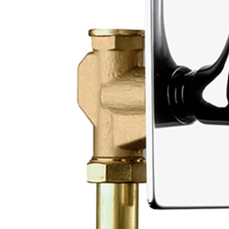 Rubinetto Passo Rapido Per WC Con Piastra Quadrata 3/4'' – Diametro 243-C12-05, Multicolore