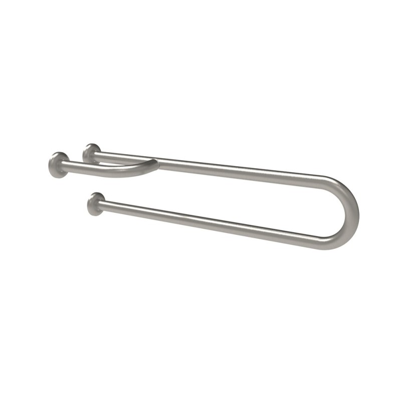 Barra maniglione fissa con rinforzo cm80 inox satinato Goman XB03U/91