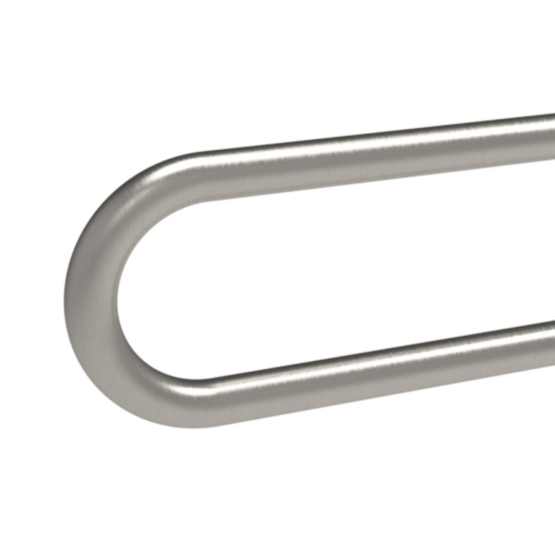 Barra maniglione fissa con rinforzo cm80 inox satinato Goman XB03U/91
