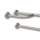 Barra maniglione fissa con rinforzo cm80 inox satinato Goman XB03U/91