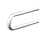 Barra maniglione fissa con piede cm80 inox bianco Goman XB03U/01