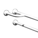 Barra maniglione fissa con piede cm80 inox bianco Goman XB03U/01