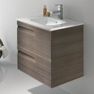 Composizione sospesa vitale 80 cm noce antico completa di specchio e applique ROYO SCAMOB0005CP