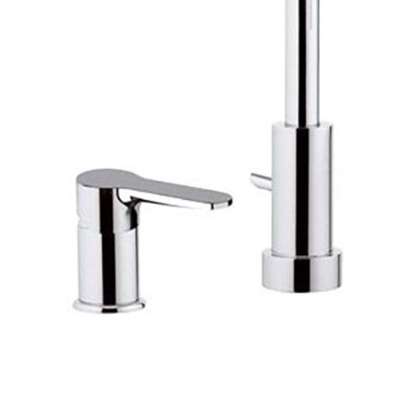 Miscelatore bordo vasca minimale con doccetta - serie winner Remer W07