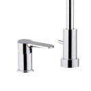 Miscelatore bordo vasca minimale con doccetta - serie winner Remer W07