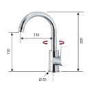 Rubinetto lavello con canna corta girevole - serie dream Remer D72C